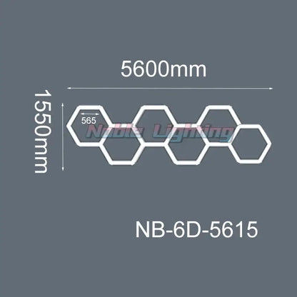 Modern geometric 6500k led hexagrid – workshop ceiling light panel