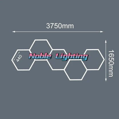 Modern geometric 6500k led hexagrid – workshop ceiling light panel