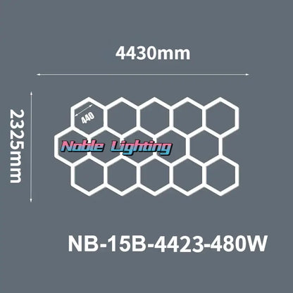 Modern geometric 6500k led hexagrid – workshop ceiling light panel