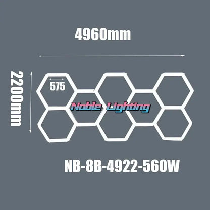 Modern geometric 6500k led hexagrid – workshop ceiling light panel