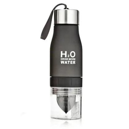 Black & white infuser water bottle kitchen hydration set