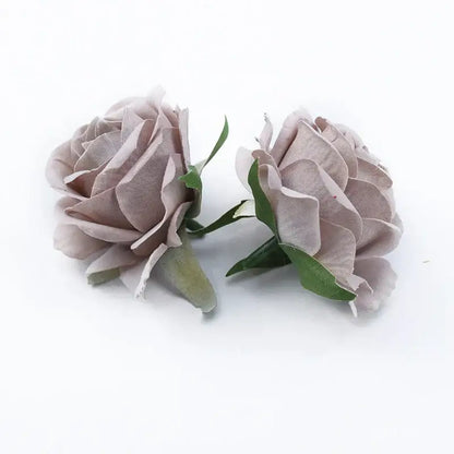 Velvet pastel and burgundy 6cm roses head wedding decor artificial flowers