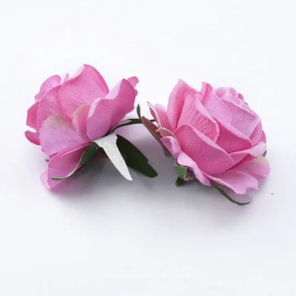 Velvet pastel and burgundy 6cm roses head wedding decor artificial flowers