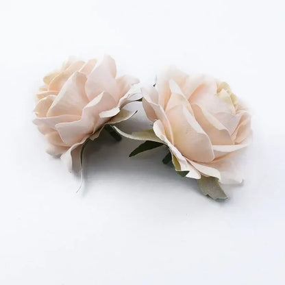 Velvet pastel and burgundy 6cm roses head wedding decor artificial flowers