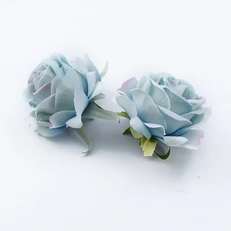 Velvet pastel and burgundy 6cm roses head wedding decor artificial flowers