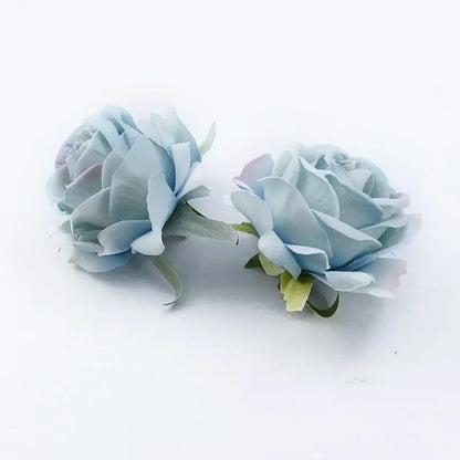 Velvet pastel and burgundy 6cm roses head wedding decor artificial flowers