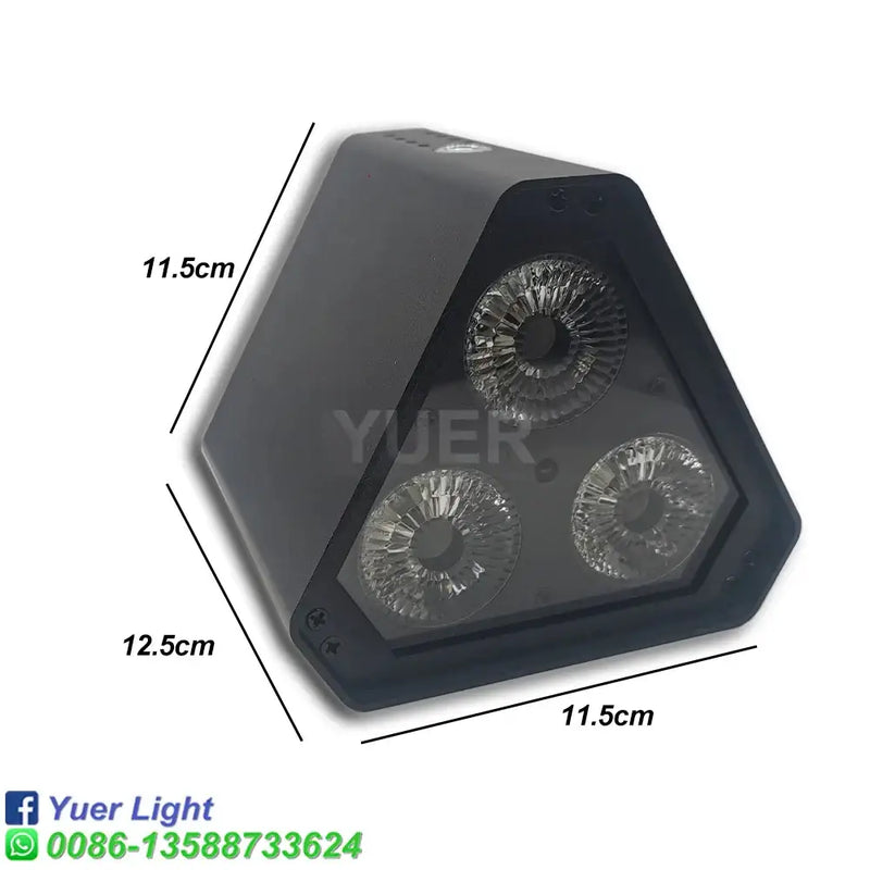 Black triangular 6in1 led par stage light for living room party