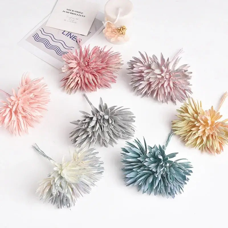 Pastel silk mini handmade bouquet wedding decor for living room