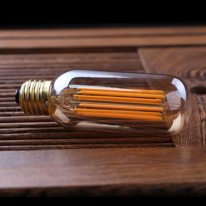 Vintage amber led tubular filament bulb living room dimmable light