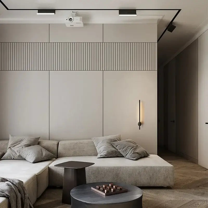 Modern black led wall lamp with push switch for bedroom