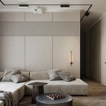 Modern black led wall lamp with push switch for bedroom