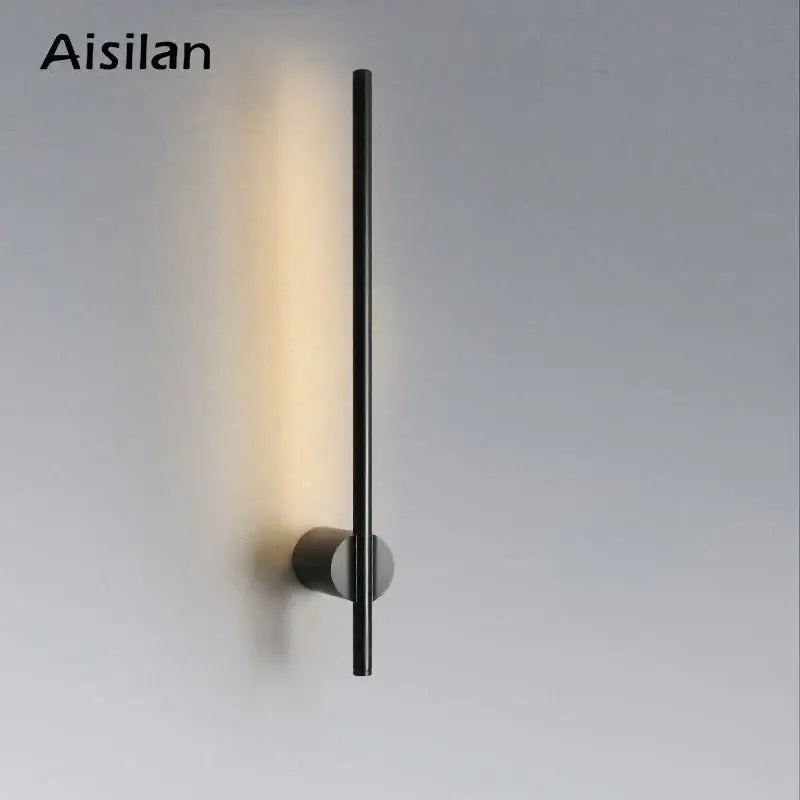 Modern black led wall lamp with push switch for bedroom
