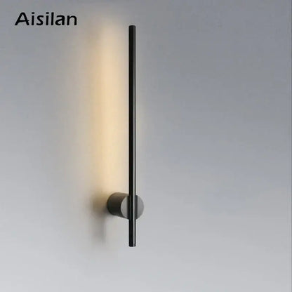 Modern black led wall lamp with push switch for bedroom