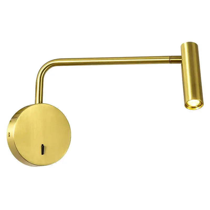 Modern gold led wall lamp with reading light bedroom wall mounted