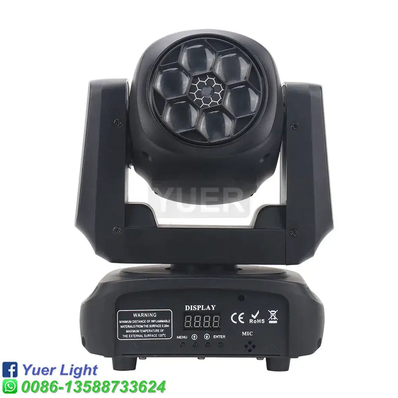 Modern black 6x15w rgbw bee eye moving head light dj stage lighting