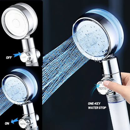 Modern chrome 7-color led handheld shower head bathroom high pressure
