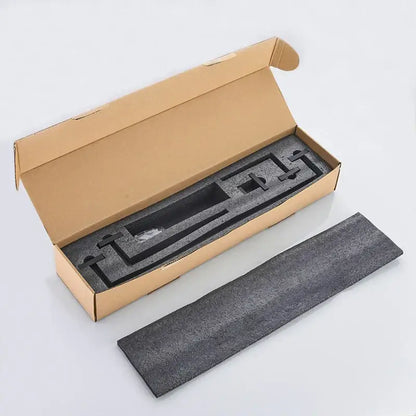 Modern white rectangular 7-piece bathroom hardware set