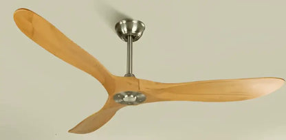Modern dark wood ceiling fan with remote control living room
