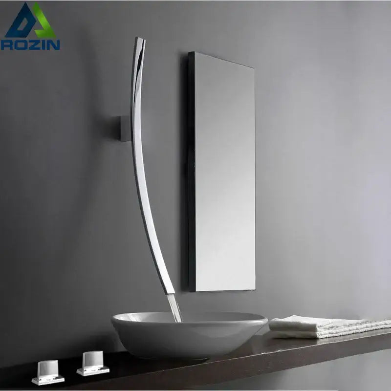 Minimalist black bronze waterfall basin mixer tap bathroom faucet