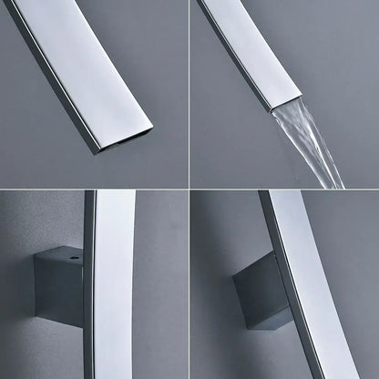 Minimalist black bronze waterfall basin mixer tap bathroom faucet