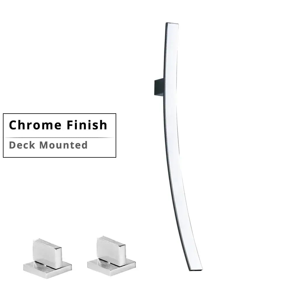 Minimalist black bronze waterfall basin mixer tap bathroom faucet