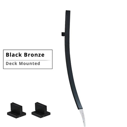 Minimalist black bronze waterfall basin mixer tap bathroom faucet