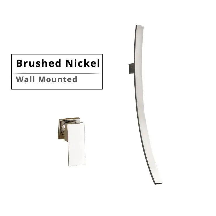 Minimalist black bronze waterfall basin mixer tap bathroom faucet