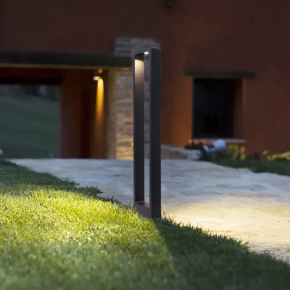 Modern black led aluminum garden bollard light garden pathway lamp