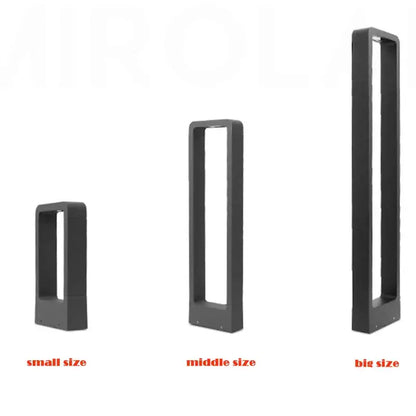 Modern black led aluminum garden bollard light garden pathway lamp