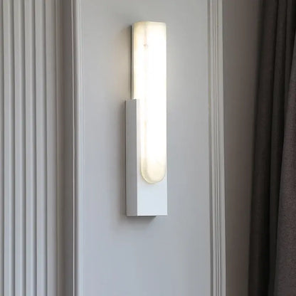 Modern gold and white led marble wall lamp bedroom sconce