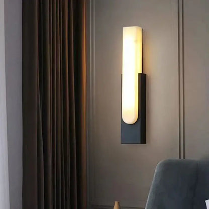Modern gold and white led marble wall lamp bedroom sconce