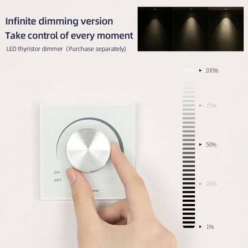 Minimalist taupe and white led recessed downlight hallway spot light