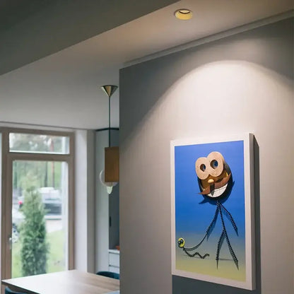 Minimalist taupe and white led recessed downlight hallway spot light