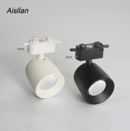 Modern white & black led track light spotlights living room fixture
