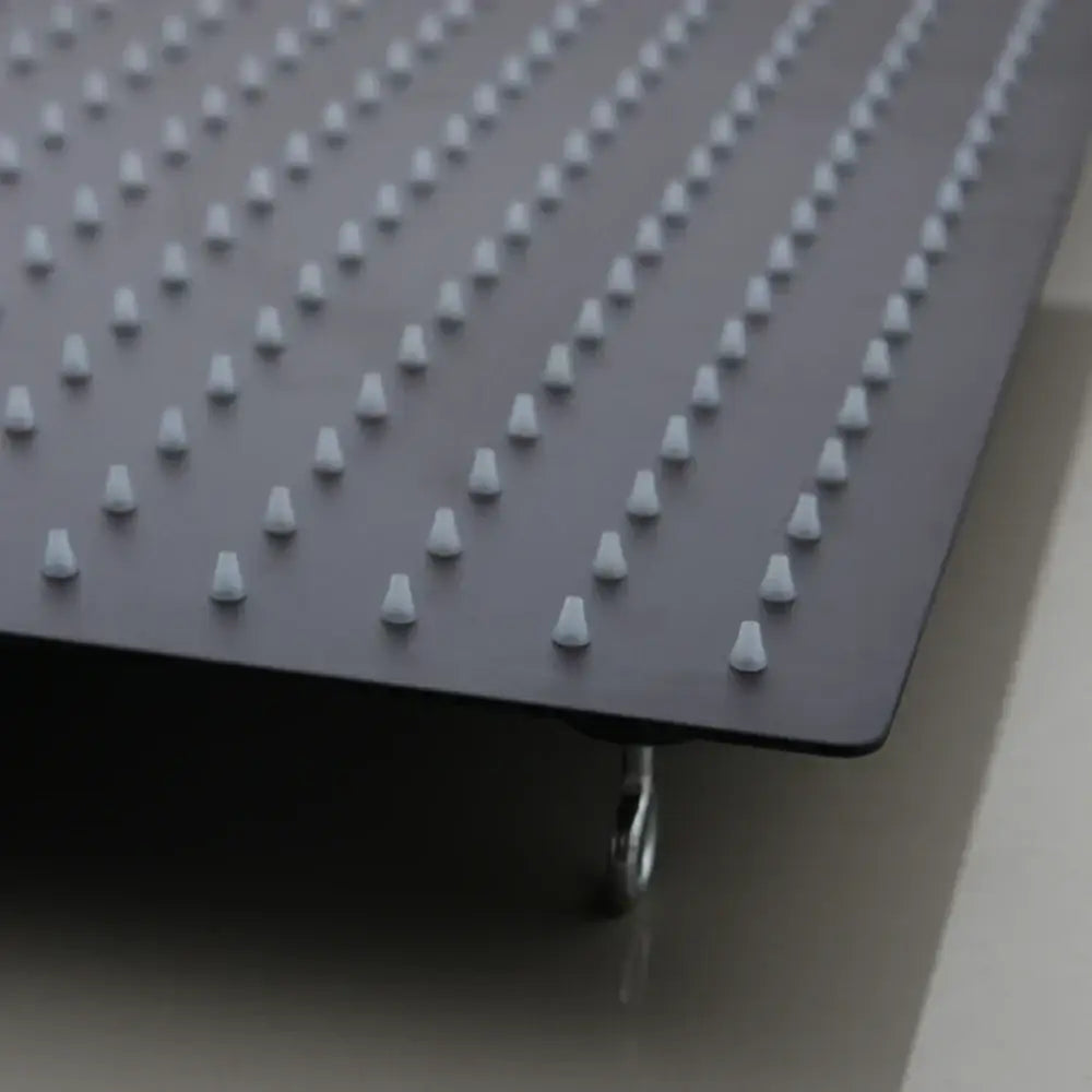 Modern ultra-thin black square rain shower head for bathroom