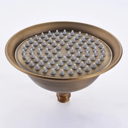 Antique brass & matte black rainfall shower faucet bathroom head