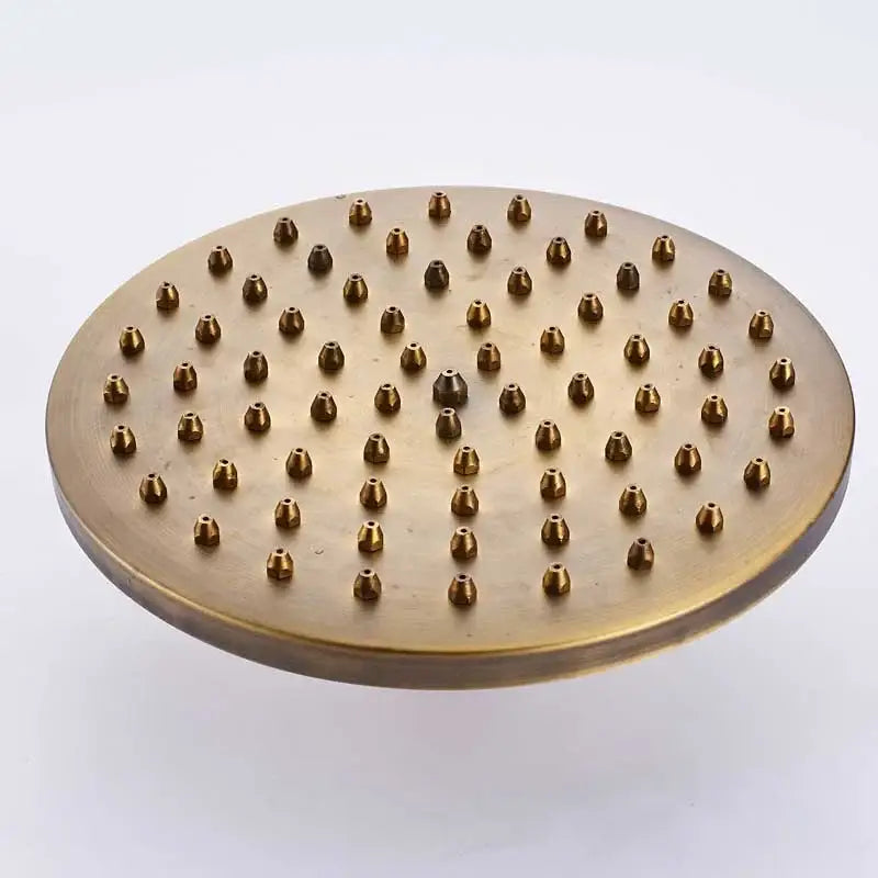Antique brass & matte black rainfall shower faucet bathroom head