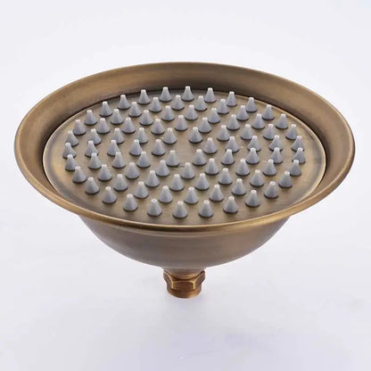 Antique brass & matte black rainfall shower faucet bathroom head