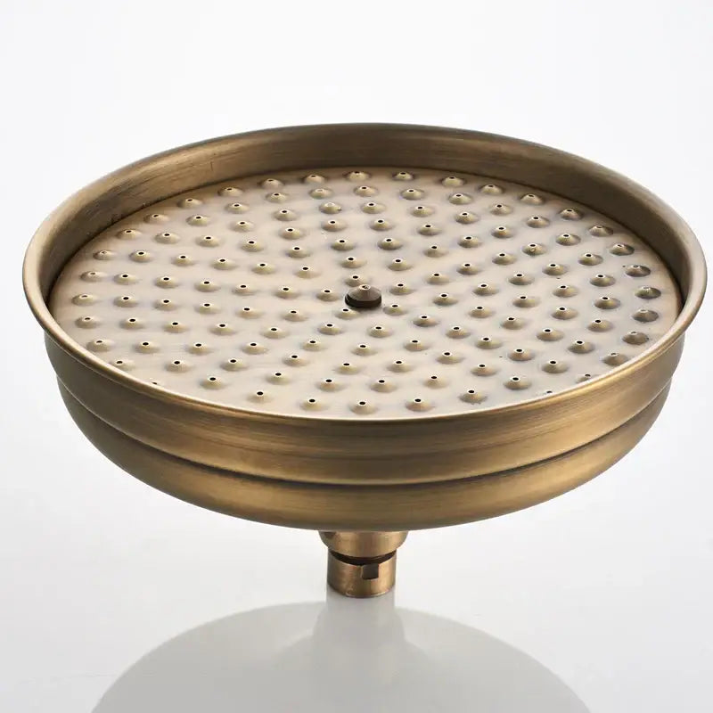 Antique brass & matte black rainfall shower faucet bathroom head