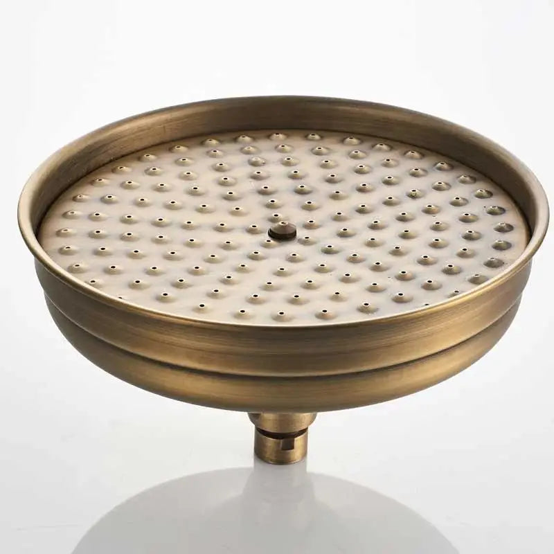 Antique brass & matte black rainfall shower faucet bathroom head