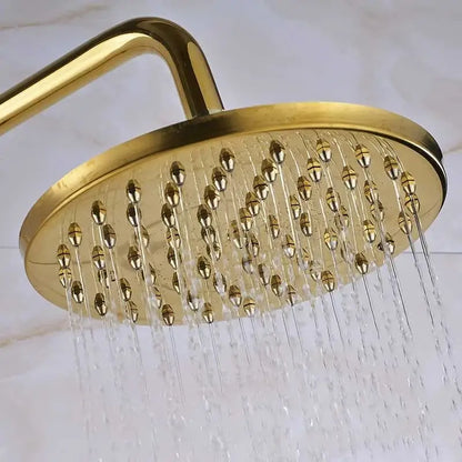 Antique brass & matte black rainfall shower faucet bathroom head