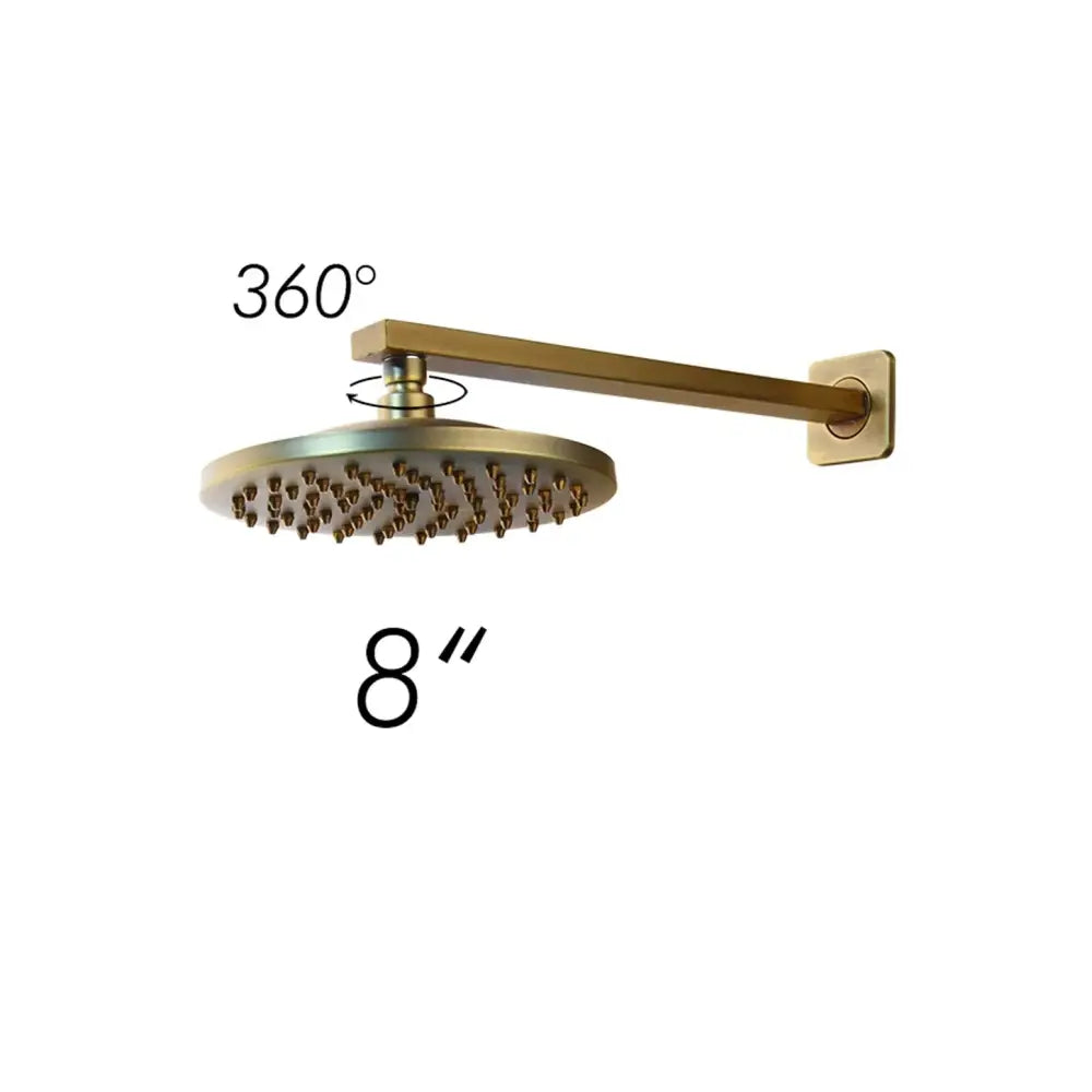Modern antique brass rainfall shower faucet set bathroom hand shower