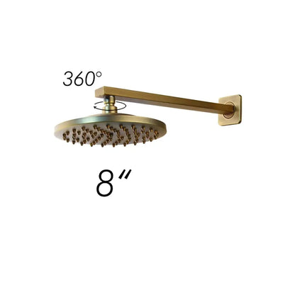 Modern antique brass rainfall shower faucet set bathroom hand shower