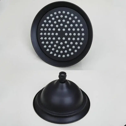 Matte black & white rain shower set with handheld spray bathroom