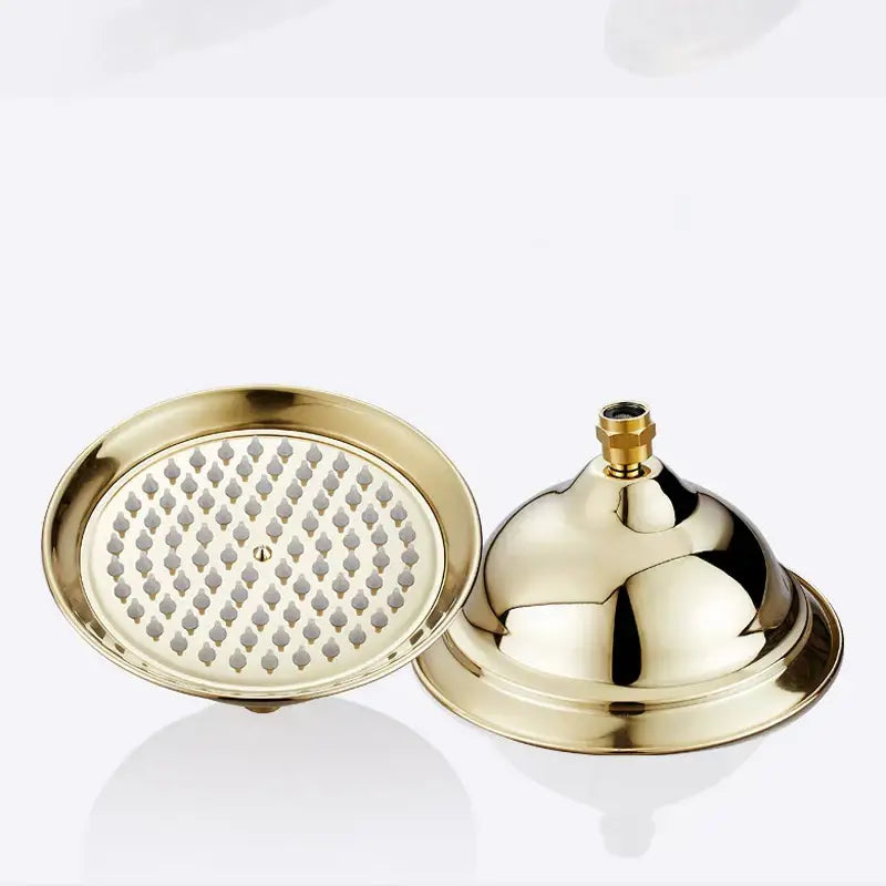 Modern brass & black rainfall shower head bathroom replacement