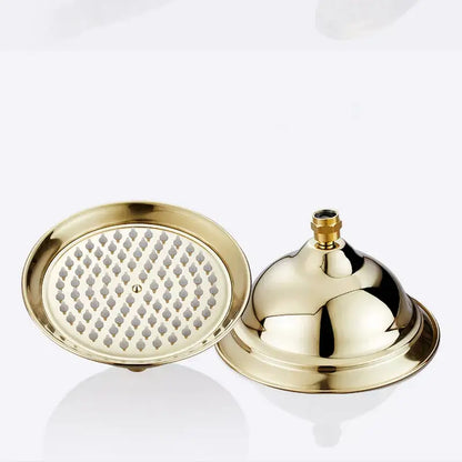 Modern brass & black rainfall shower head bathroom replacement