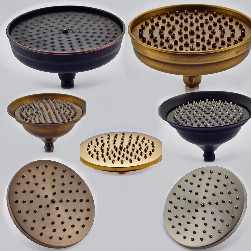 Modern brass & black rainfall shower head bathroom replacement