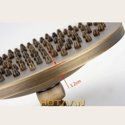 Antique brass round rain shower head bathroom matte multi nozzle