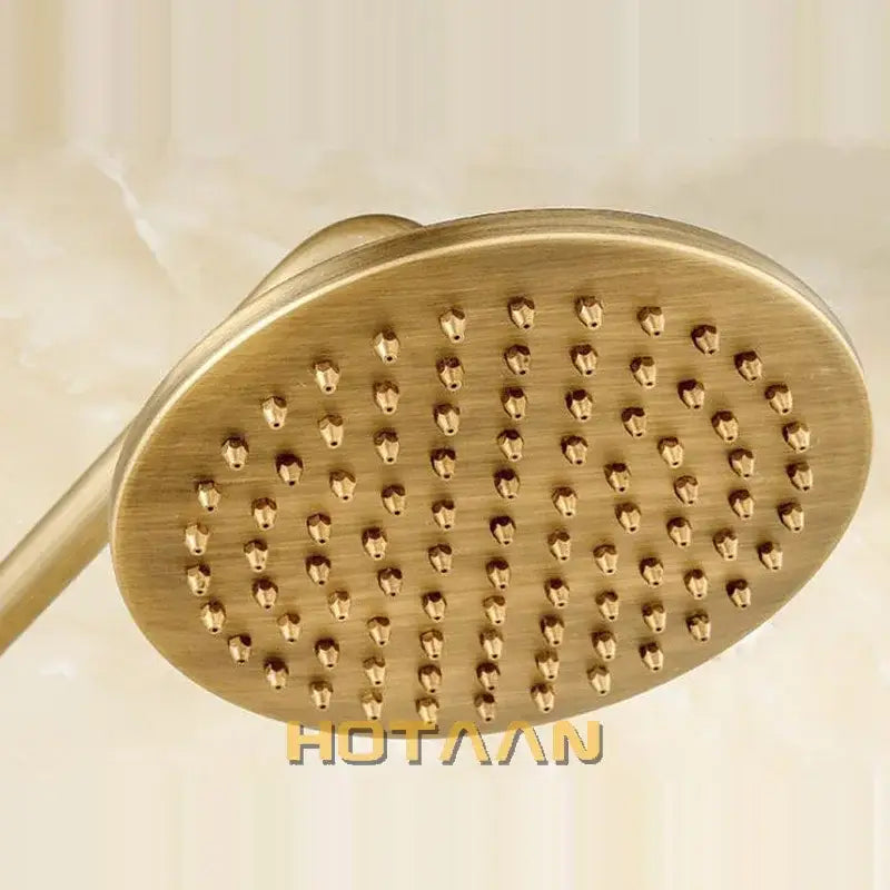 Antique brass round rain shower head bathroom matte multi nozzle