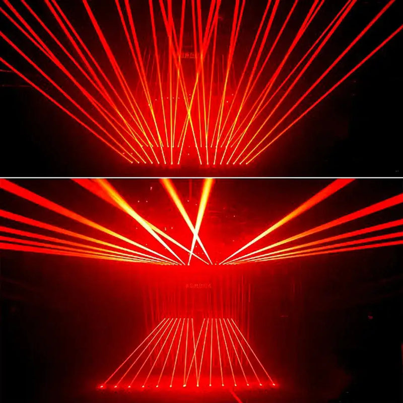 8 eyes red & orange beam laser moving head light for bar parties